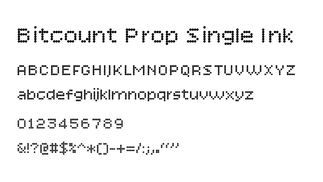 Bitcount Prop Single Ink, retro, pixelated