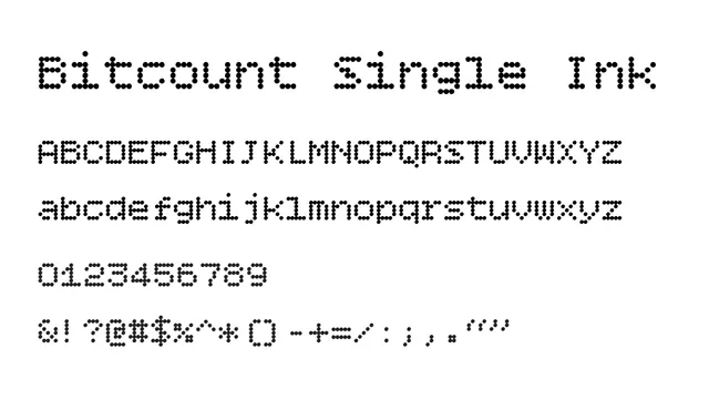 Bitcount Single Ink, retro, pixelated