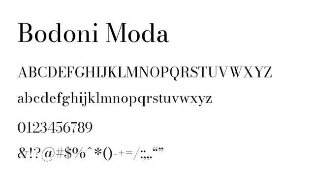 Bodoni Moda, elegant, classic