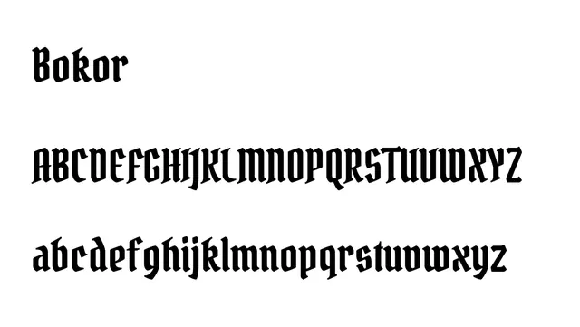 Bokor, bold, geometric