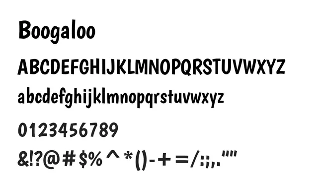Boogaloo, playful, rounded