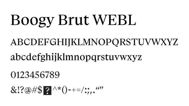 Boogy Brut WEBL, elegant, refined