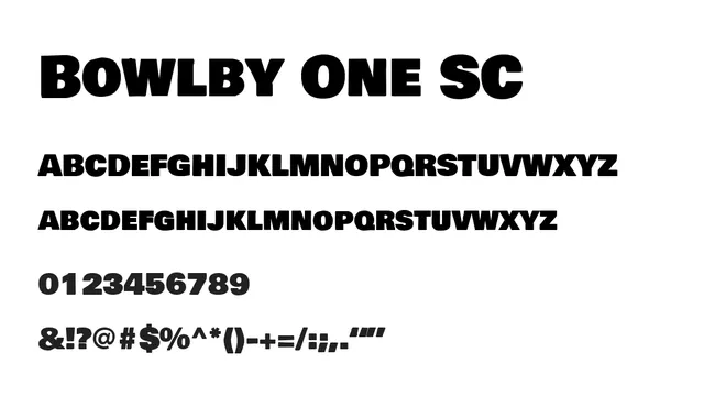 Bowlby One SC, bold, geometric