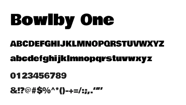 Bowlby One, bold, geometric
