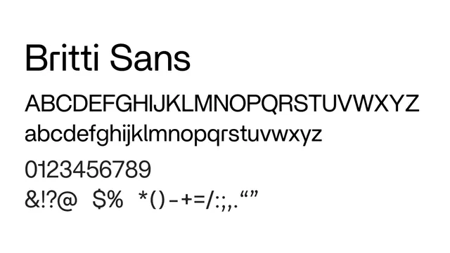 Britti Sans, warm, friendly