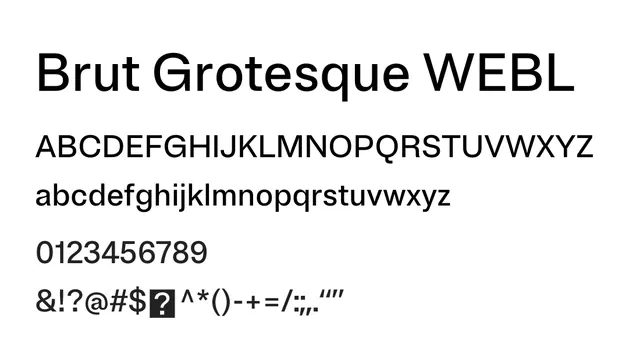 Brut Grotesque WEBL, neutral, industrial