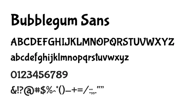 Bubblegum Sans, playful, friendly