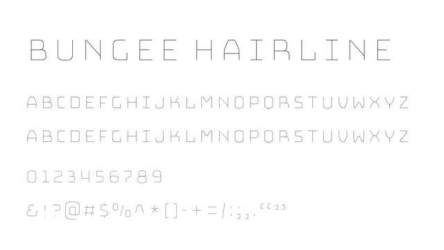 Bungee Hairline, modern, geometric