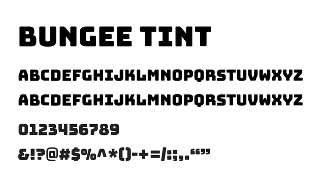 Bungee Tint, bold, geometric