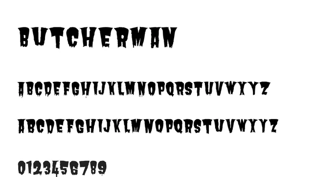 Butcherman, bold, distressed