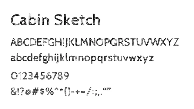 Cabin Sketch, playful, sketchy
