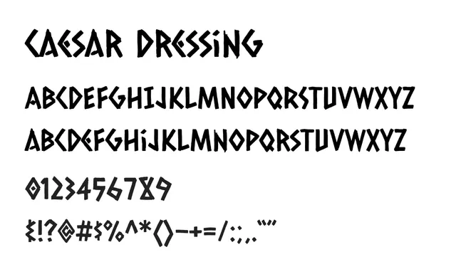 Caesar Dressing, bold, theatrical