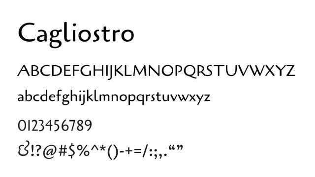 Cagliostro, modern, friendly