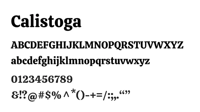 Calistoga, bold, geometric