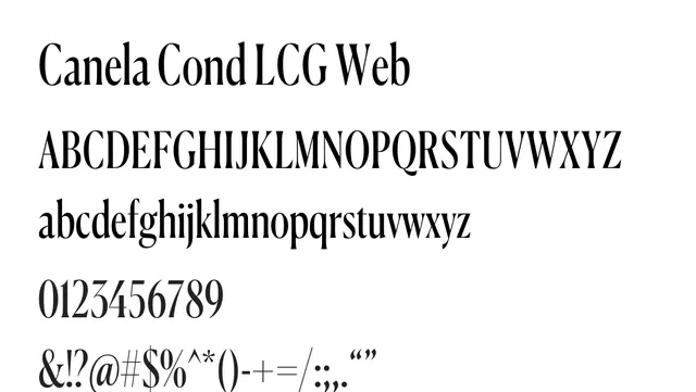 Canela Cond LCG Web, elegant, refined