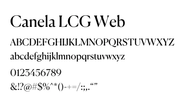 Canela LCG Web, elegant, refined