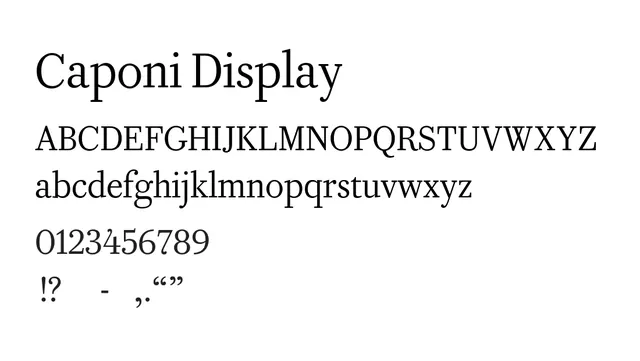 Caponi Display, elegant, editorial
