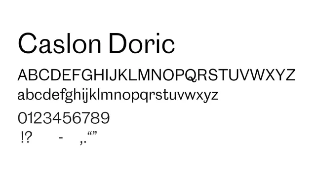 Caslon Doric, modern, strong