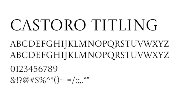 Castoro Titling, elegant, classical
