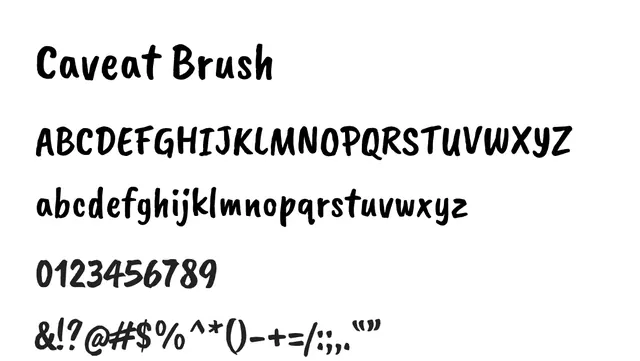 Caveat Brush, expressive, energetic