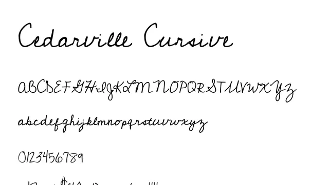 Cedarville Cursive, elegant, traditional