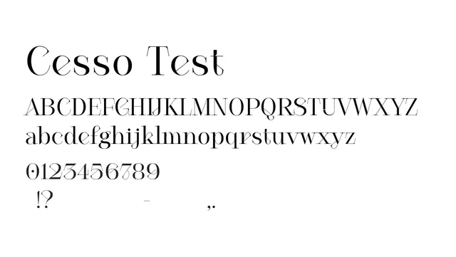 Cesso Test, elegant, classic