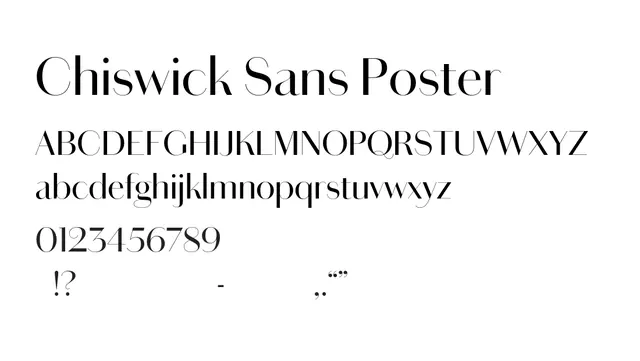 Chiswick Sans Poster, elegant, refined