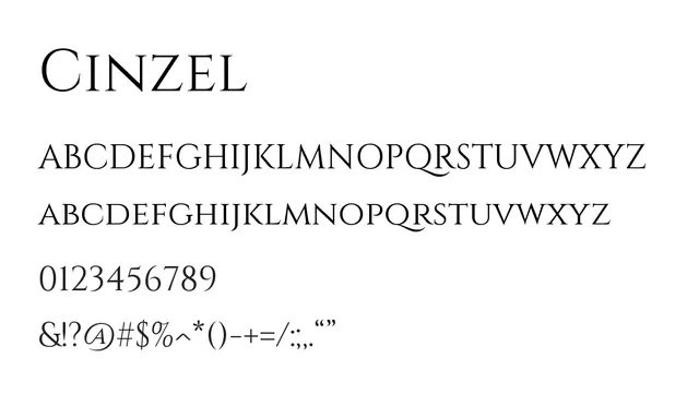 Cinzel, elegant, refined