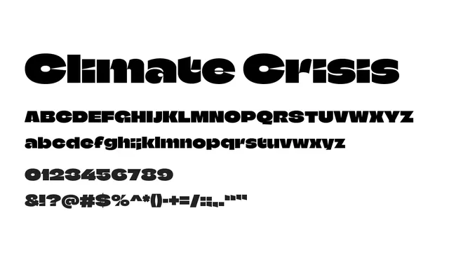 Climate Crisis, bold, modern