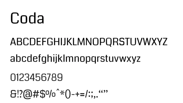 Coda, modern, clean