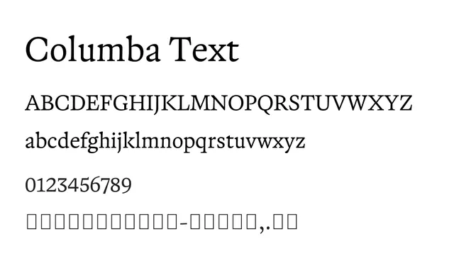 Columba Text, elegant, formal