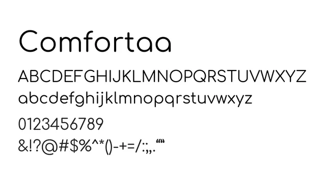 Comfortaa, friendly, modern