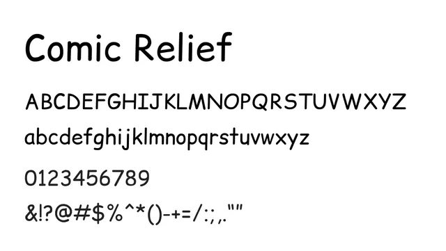 Comic Relief, bold, energetic
