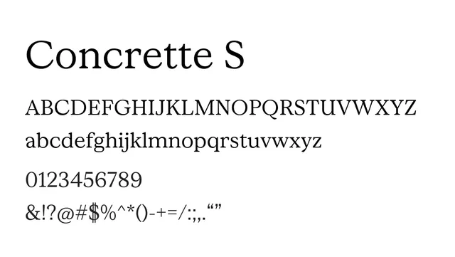 Concrette S, clean, modern