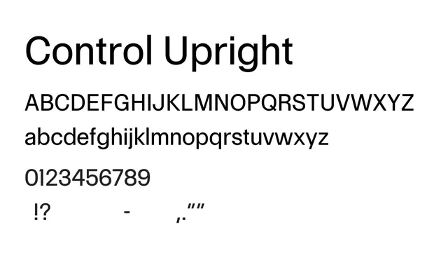 Control Upright, modern, clean