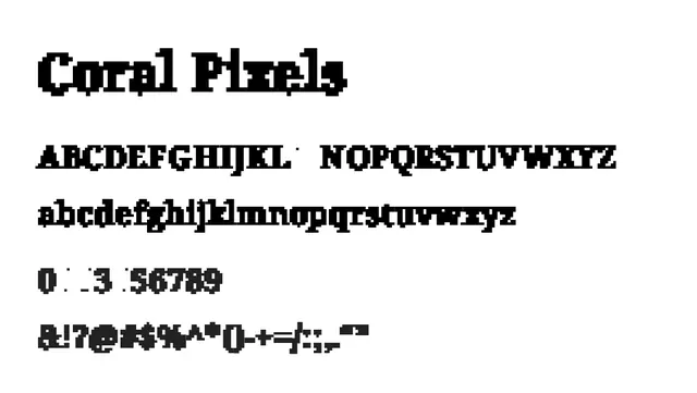Coral Pixels, retro, technical