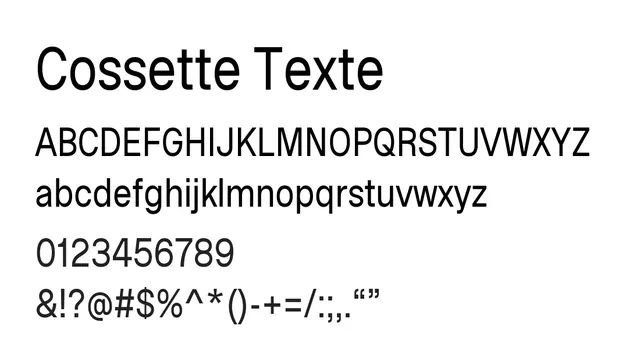 Cossette Texte, modern, geometric