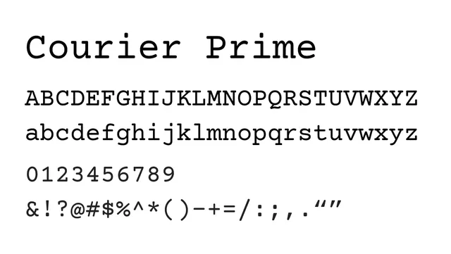Courier Prime, technical, clean