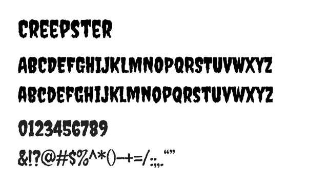 Creepster, bold, horror