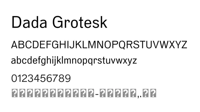 Dada Grotesk, experimental, bold