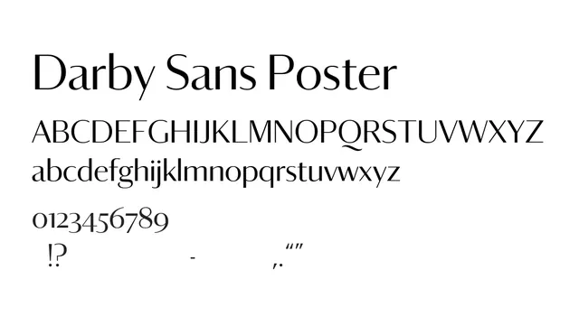 Darby Sans Poster, elegant, geometric