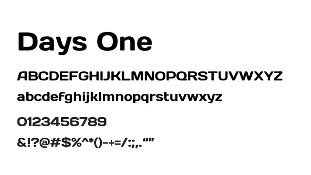 Days One, modern, clean