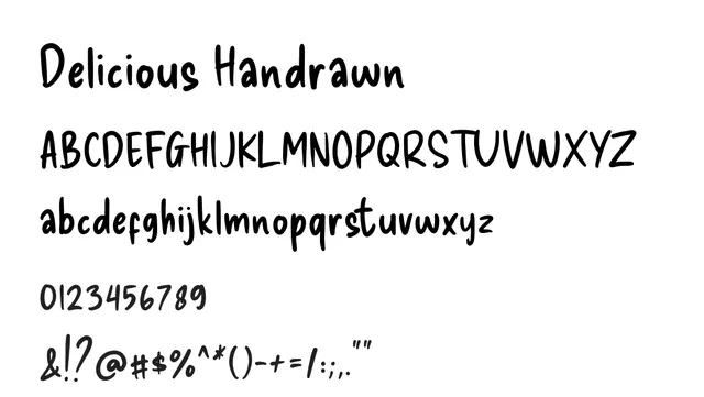 Delicious Handrawn, playful, organic