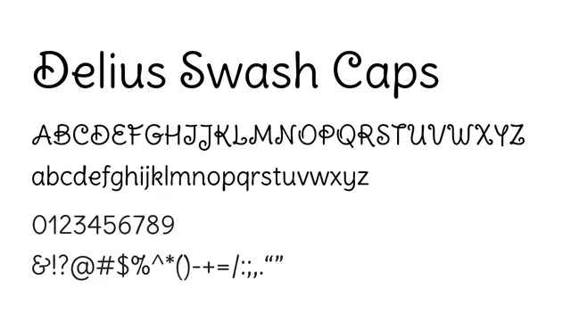 Delius Swash Caps, elegant, flourished
