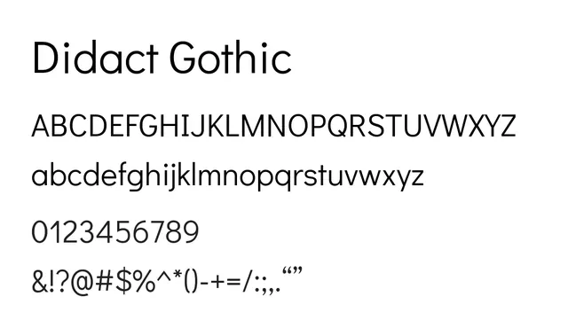 Didact Gothic, modern, clean