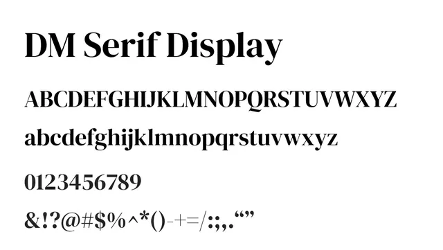DM Serif Display, elegant, modern