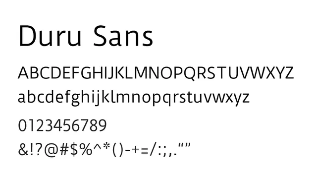 Duru Sans, modern, clean