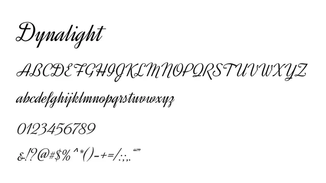 Dynalight, elegant, italicized