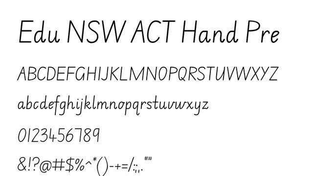 Edu NSW ACT Hand Pre, instructional, natural