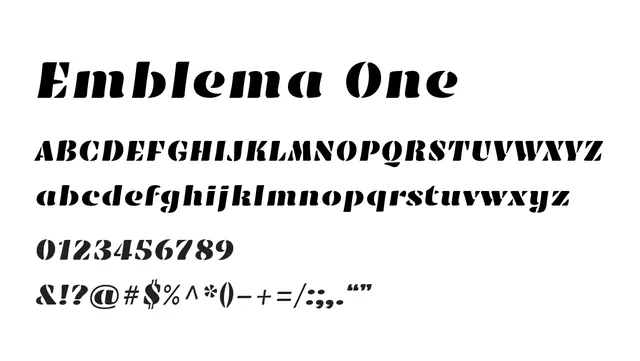 Emblema One, bold, geometric